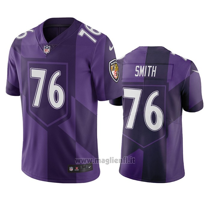 Maglia NFL Limited Baltimore Ravens Andre Smith Ciudad Edition Viola
